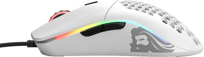 Model O Wired Gaming Mouse - 67G Lightweight Honeycomb Design, RGB Lighting, Pixart 3360 Sensor, Omron Switches, Ambidextrous - Matte White