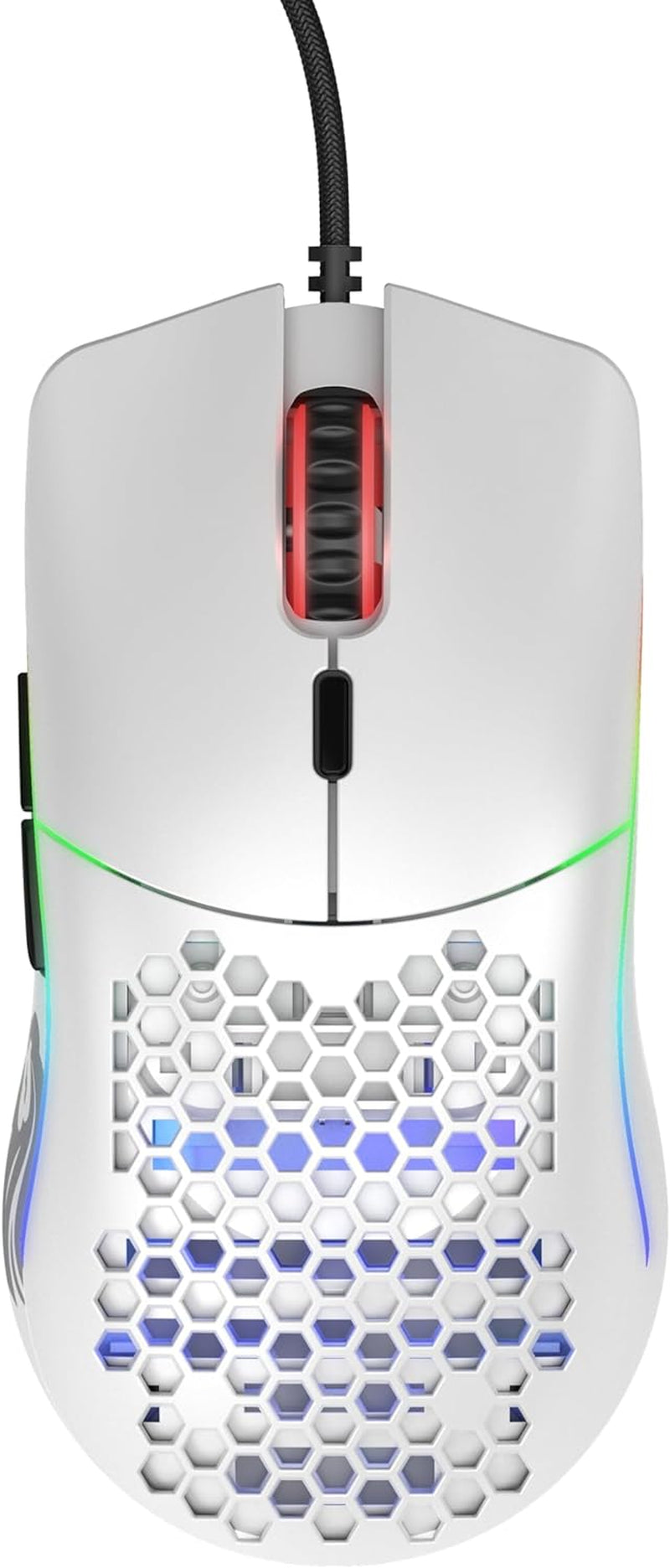 Model O Wired Gaming Mouse - 67G Lightweight Honeycomb Design, RGB Lighting, Pixart 3360 Sensor, Omron Switches, Ambidextrous - Matte White