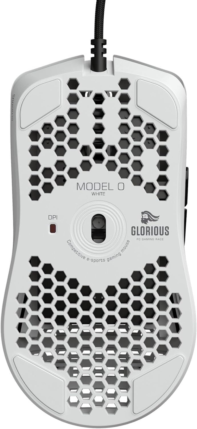 Model O Wired Gaming Mouse - 67G Lightweight Honeycomb Design, RGB Lighting, Pixart 3360 Sensor, Omron Switches, Ambidextrous - Matte White