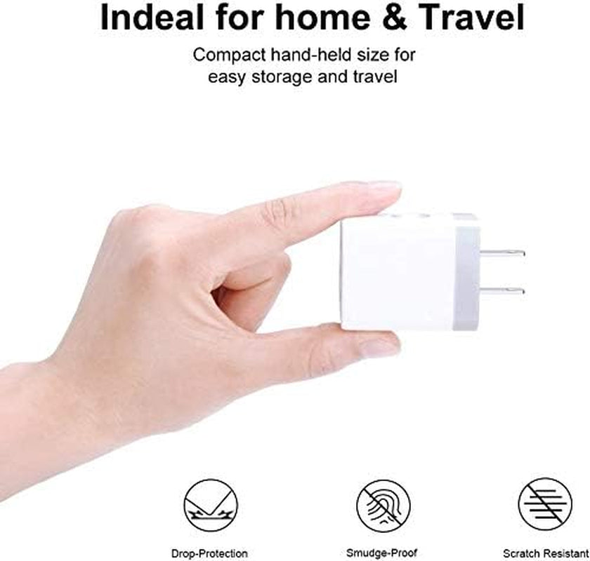 USB Charging Plug - Wall Charger Adapter, 3-Pack Universal Travel 3.1A Multi-Port Fast Charging Block Compatible with iPhone 17/16/15/14/13 SE/12 Pro, Samsung Galaxy S26/S25/S24/S23 Ultra, Google Devices