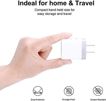 USB Charging Plug - Wall Charger Adapter, 3-Pack Universal Travel 3.1A Multi-Port Fast Charging Block Compatible with iPhone 17/16/15/14/13 SE/12 Pro, Samsung Galaxy S26/S25/S24/S23 Ultra, Google Devices