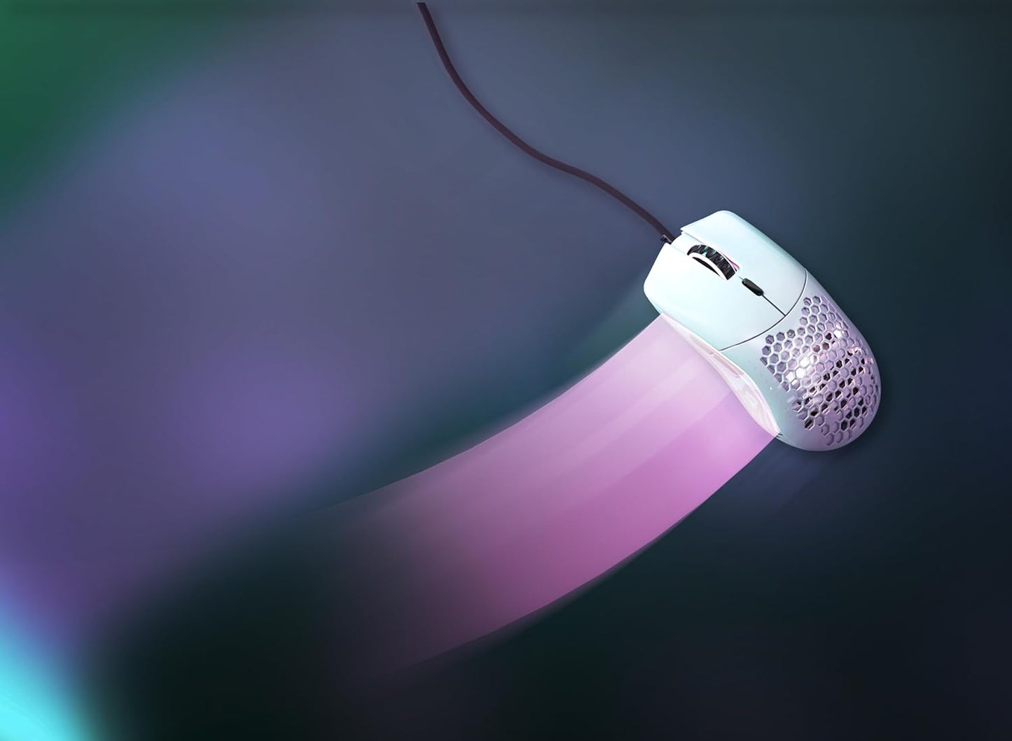 Model O Wired Gaming Mouse - 67G Lightweight Honeycomb Design, RGB Lighting, Pixart 3360 Sensor, Omron Switches, Ambidextrous - Matte White