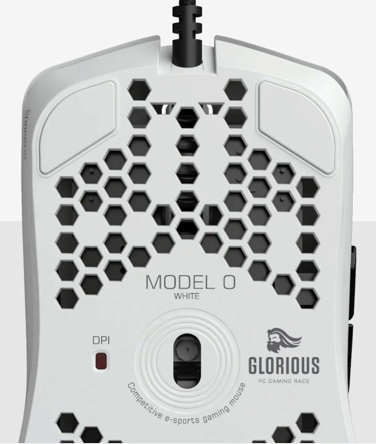 Model O Wired Gaming Mouse - 67G Lightweight Honeycomb Design, RGB Lighting, Pixart 3360 Sensor, Omron Switches, Ambidextrous - Matte White