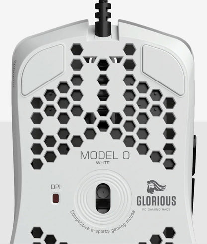 Model O Wired Gaming Mouse - 67G Lightweight Honeycomb Design, RGB Lighting, Pixart 3360 Sensor, Omron Switches, Ambidextrous - Matte White