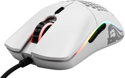 Model O Wired Gaming Mouse - 67G Lightweight Honeycomb Design, RGB Lighting, Pixart 3360 Sensor, Omron Switches, Ambidextrous - Matte White